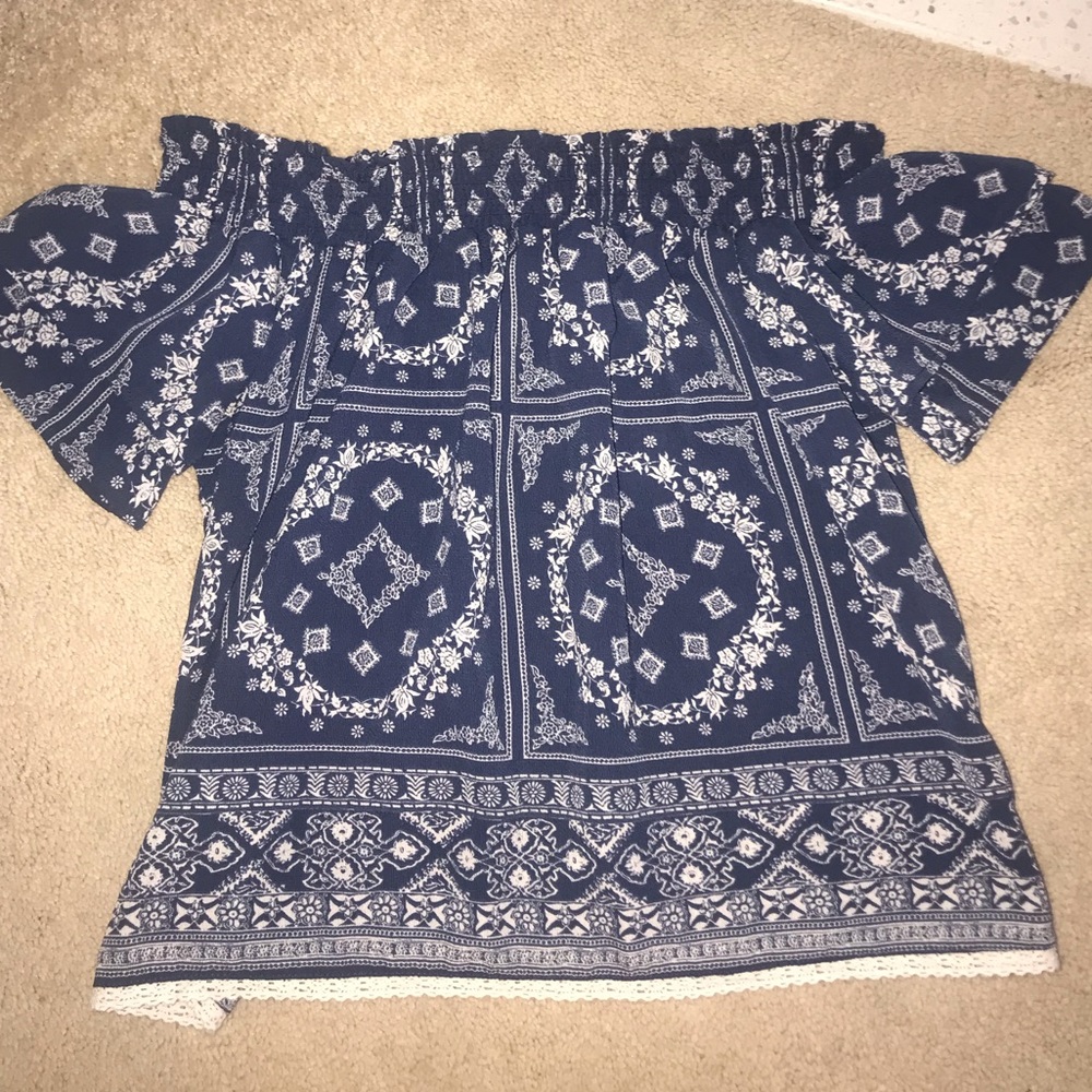 Off the shoulder t-shirt blouse